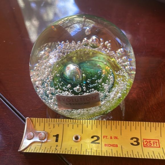 Stunning Evolution by Waterford Cosmic Waters signed paperweight, mouth-blown - Picture 11 of 11